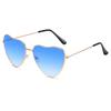 Vintage Gradient Heart Shaped Sun Glasses Alloy Frame For Ladies For Gents Glasses Designer Stylish Eye Glasses UV400 Shades Safety Glasses