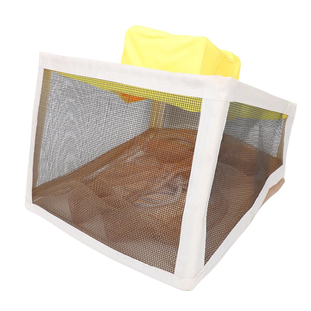 Beekeeping Veil Hat Steel Yarn Square Brim Foldable Bee Keeper Cap for Outdoor Fishing Field Studies