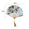 Bamboo Ancient Hand  Fan Colorful Shank Classical Dance Fan  Clothing Accessories