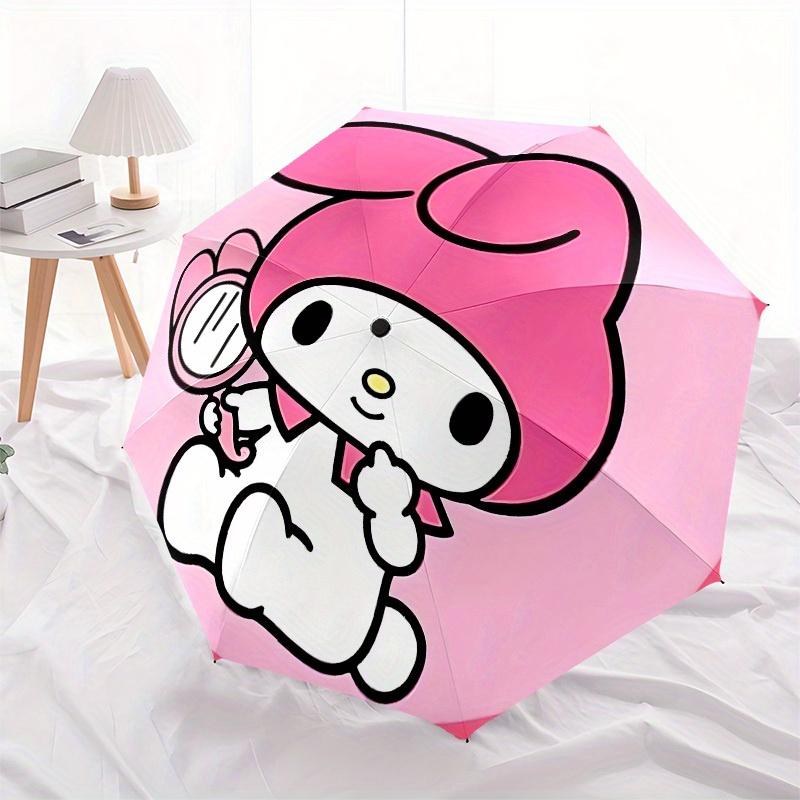 1pc My Melody Bunny Mirror Umbrella with Plastic Handle,Suitable for All Seasons Home Travel Outdoor UmbrellaSanlio057