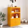 VidaXL Mustard Yellow Buffet 67x39x107 Cm Steel, Cabinet, Sideboard, Storage Cabinet, Cabinets, Cupboard, Buffet 841670