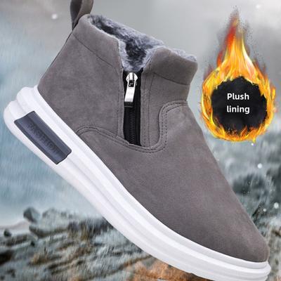 Neue Winter Herren Schneestiefel Warm Plüsch Stiefeletten Sneakers Mode Rutschfeste Outdoor Stiefeletten Casual Flache Schuhe