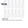 Trendy Flower Container Clear Bud Vase, Plastic Transparent Modern Smooth Finish Vase Table Centerpiece for Home Party Wedding Decor Elegant