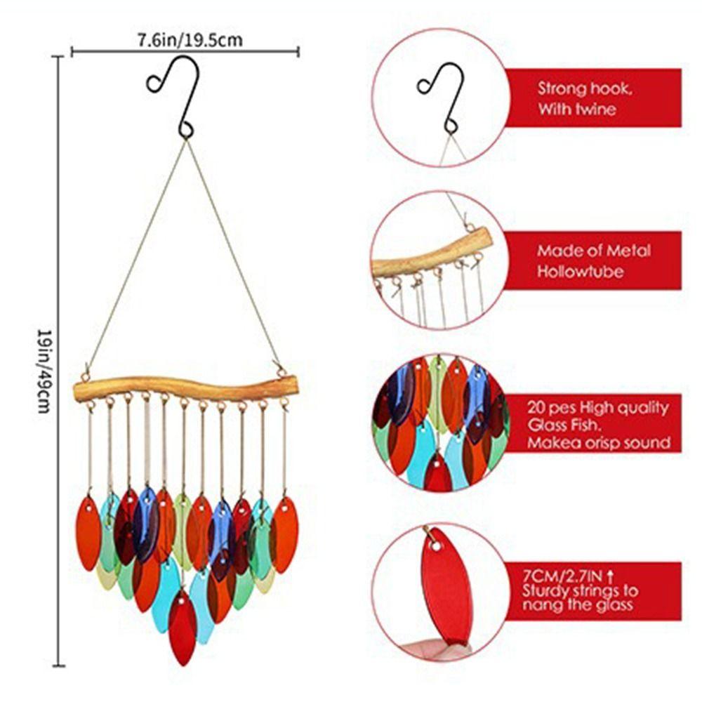 Creative Fish Shaped Wind Chime Shell Light Collection Pendant  Beach Parties
