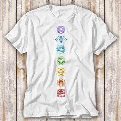 7 Chakra Tee Spiritual Meditation Yoga India Goa Trippy Zen Om T Shirt Best Seller Funny Movie Gift Music Meme Top Tee 4217