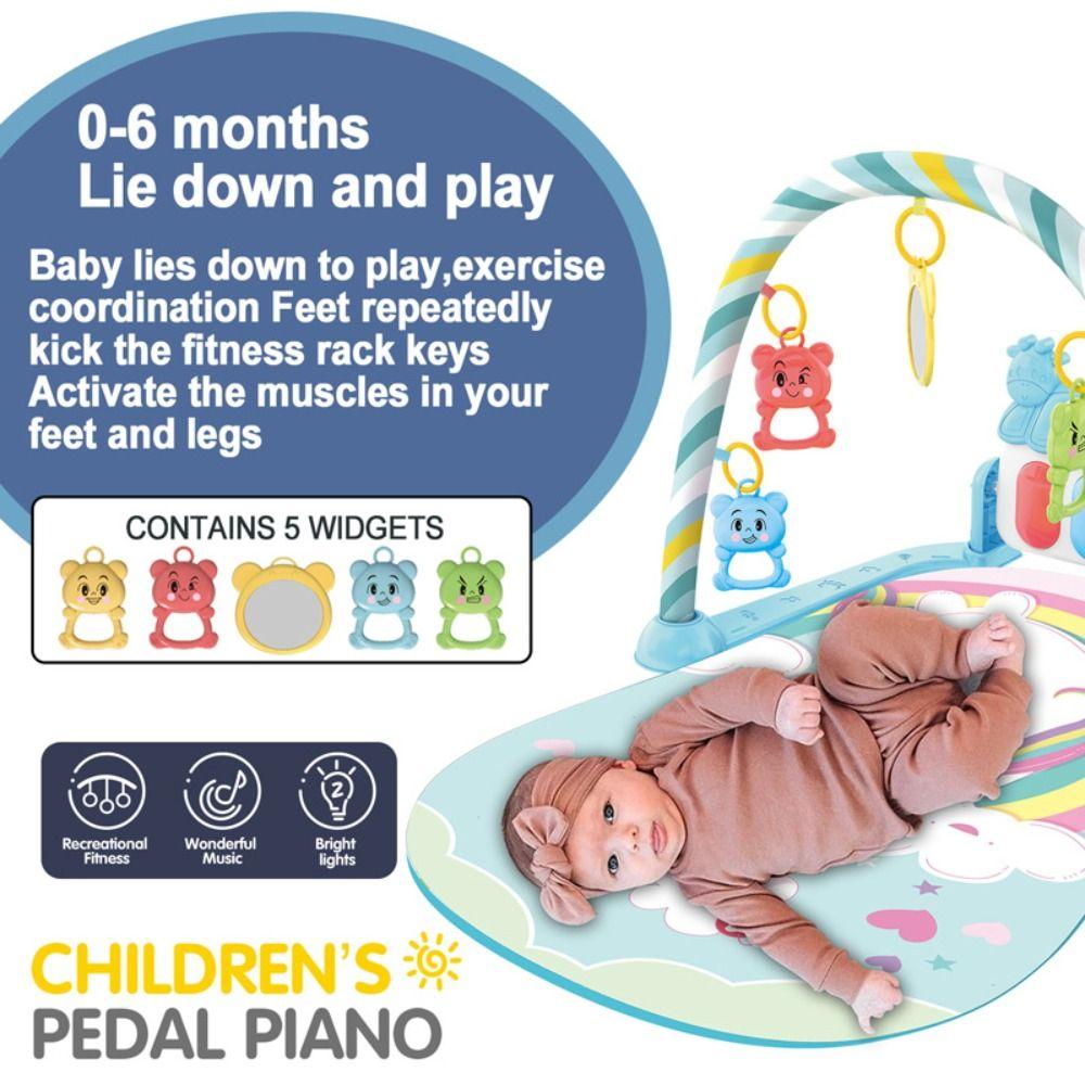 Music Rack Newborn Activity Gym Toy Early Education Infant Crawling Blanket Pedal  Gifts