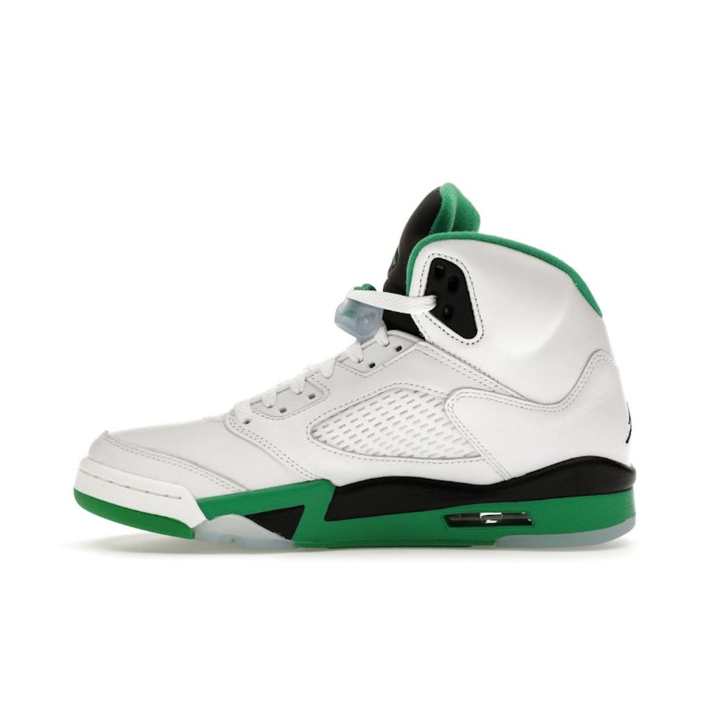 Air Jordan 5 Retro Lucky Green Damen Sneaker Weiß Schwarz Eisblau DD9336-103