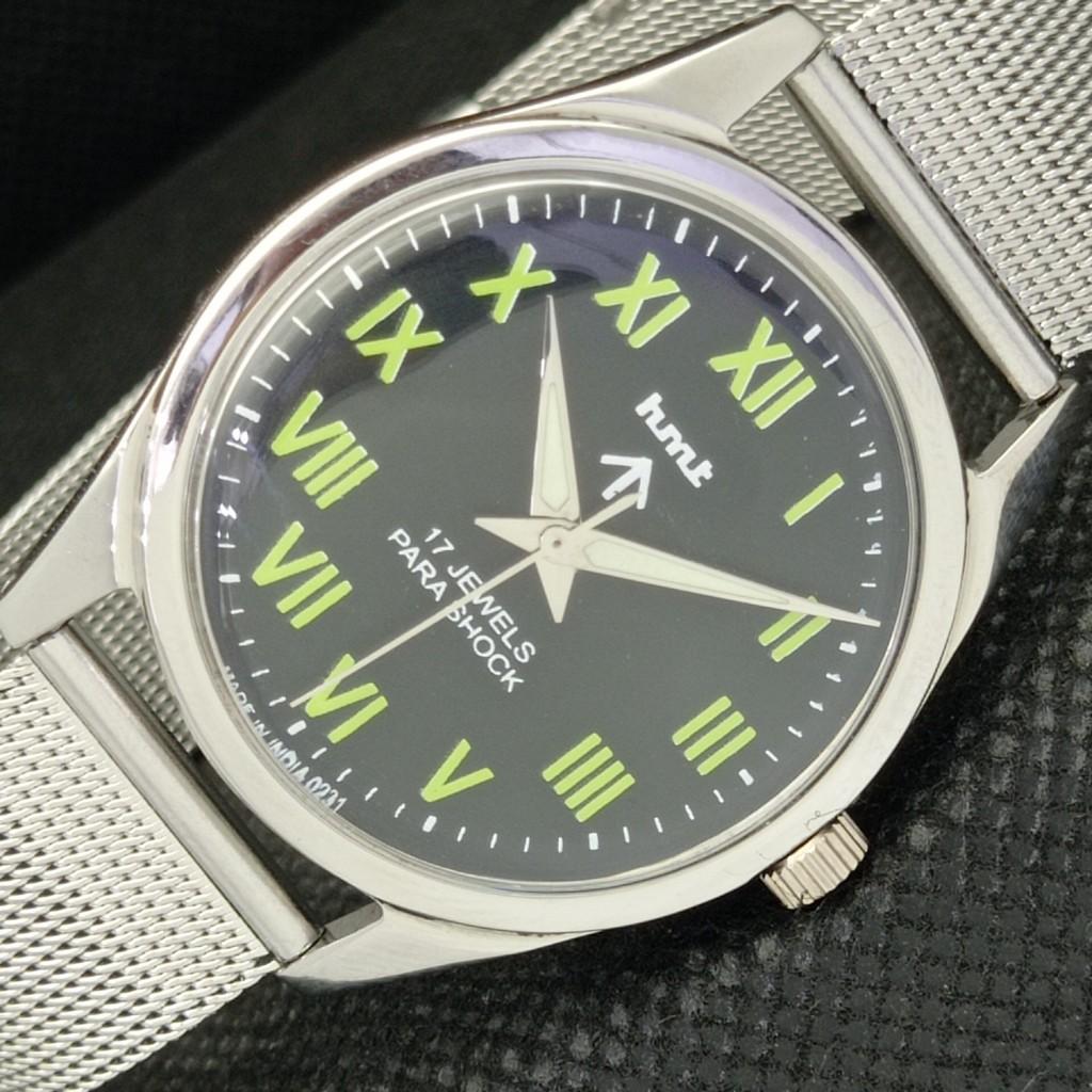

USED HMT MILITARY INDIAN MENS MECHANICAL WATCH a306984-1 Sku583e-a306984