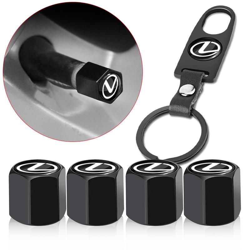 Metal Car Keychain Rings Accessories Tire Valve Cap For Lexus LS LC IS350 ES300 GS350 CT200h GX460 LX570 RX500h NX300 UX260