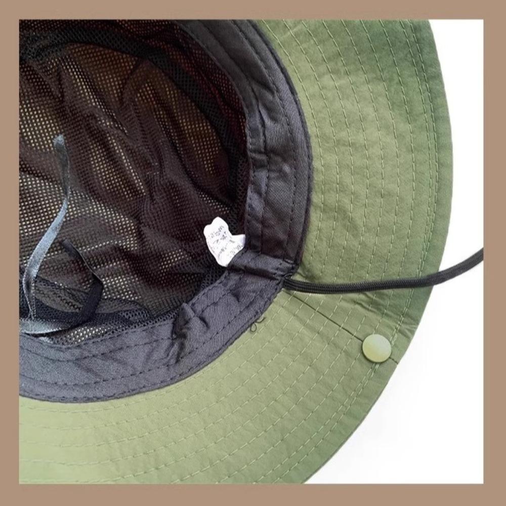 Chapeau de pêcheur en maille de nylon créatif Chapeau seau imperméable à séchage rapide pliable Chapeau de soleil souple Chapeau de soleil avec impression de lettres Sport