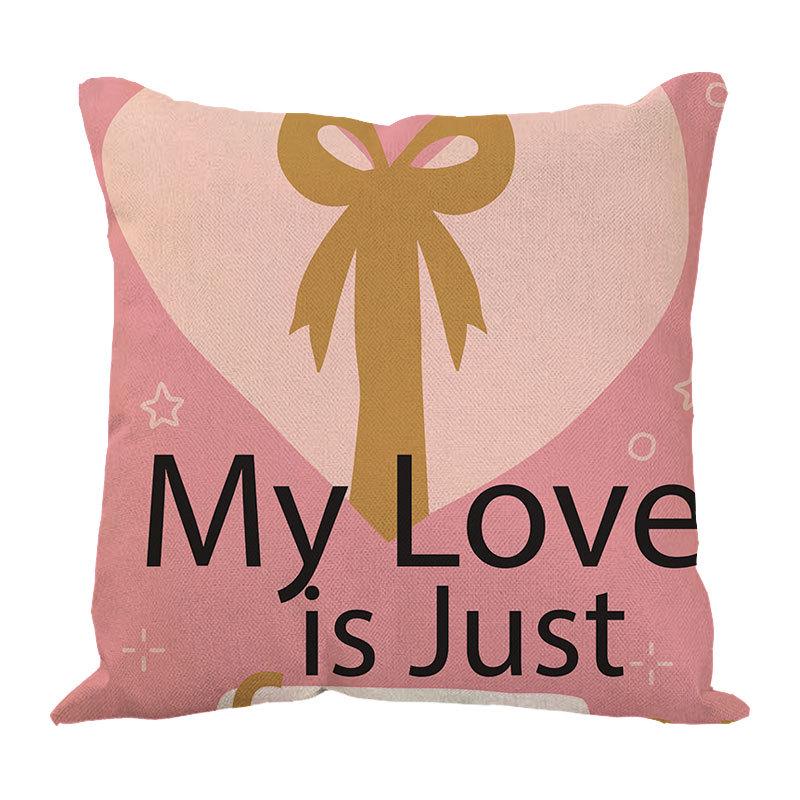New Valentine's Day Love Letter Pattern Pillow Cover Sofa Pillow Cover