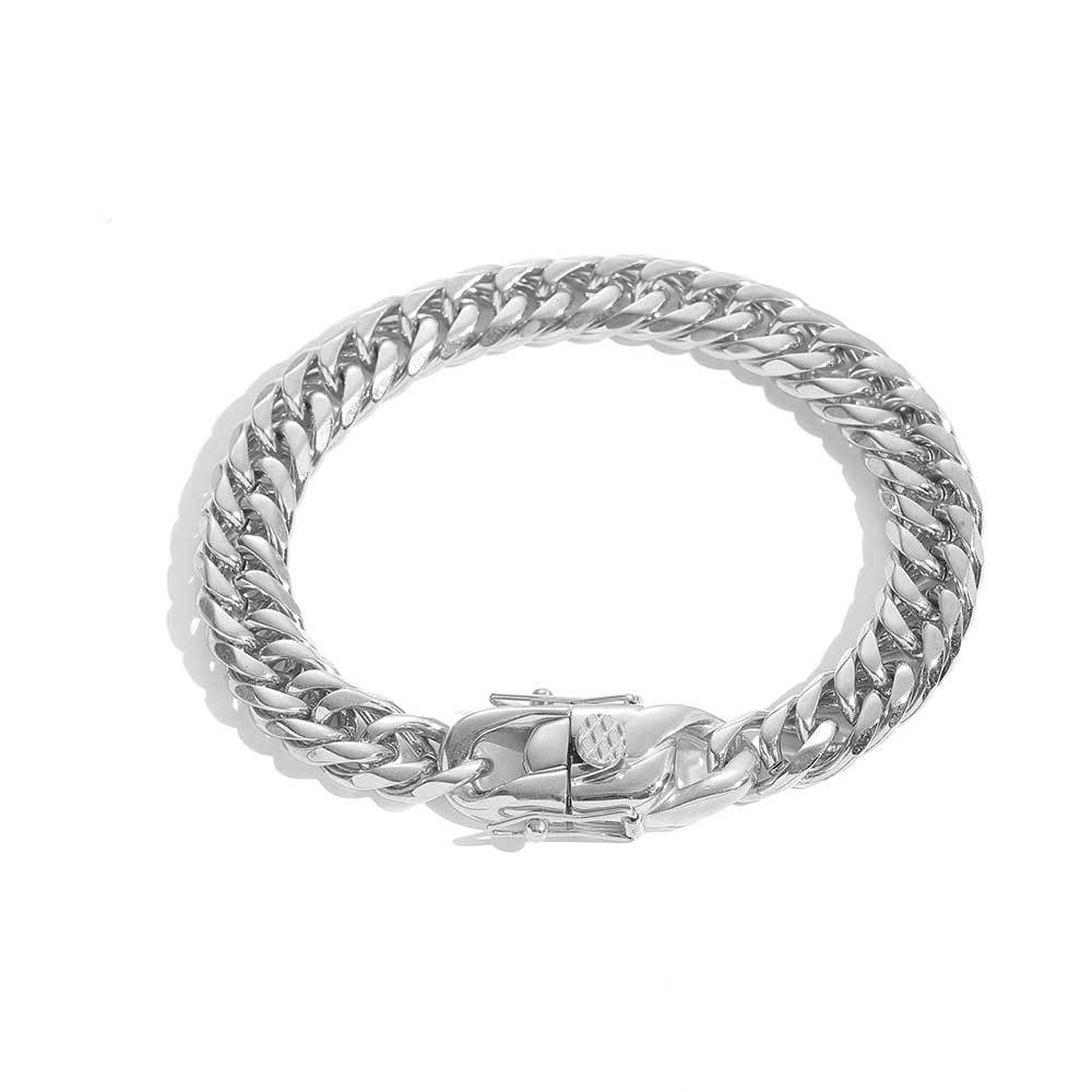 Hip Hop Jewelry Personalized 316L Stainless Steel for Men Miami Cuban Bracelet 18k Gold Plated Waterproof Fine Fashion Jewelry