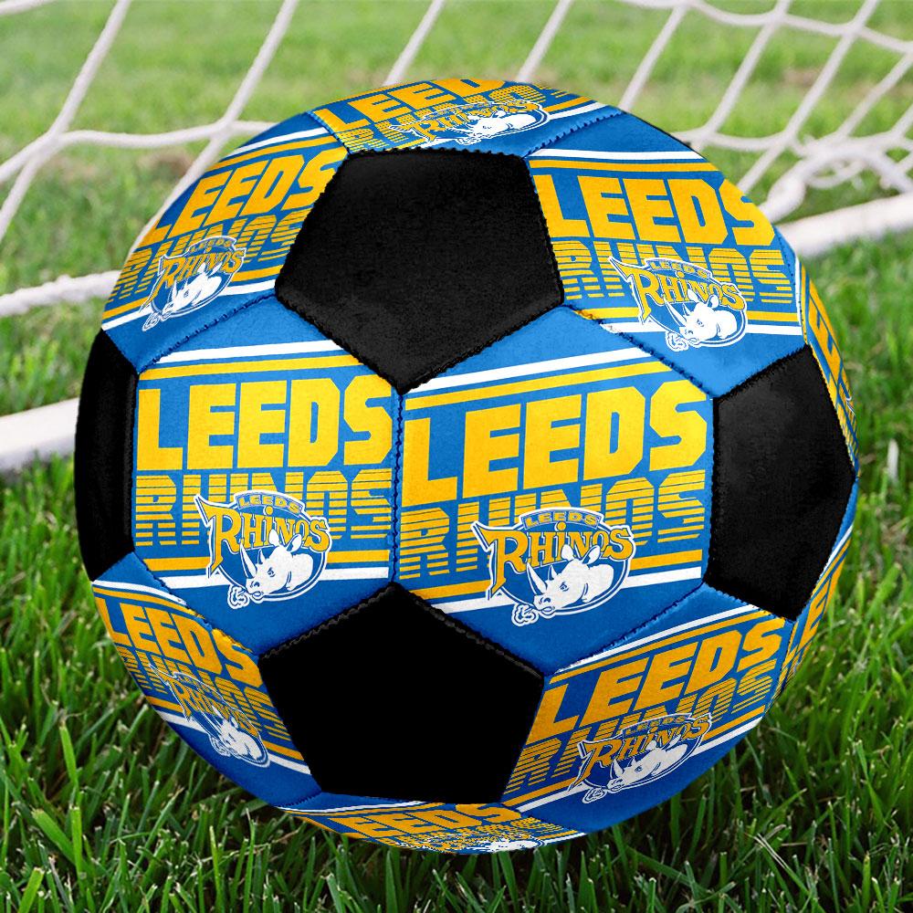 1pc Leeds Rhinos Soccer Ball Size 5 Indoor Soccer Ball Fashion Colorful Backyard Game - Great For Sports Fans Gift HE68