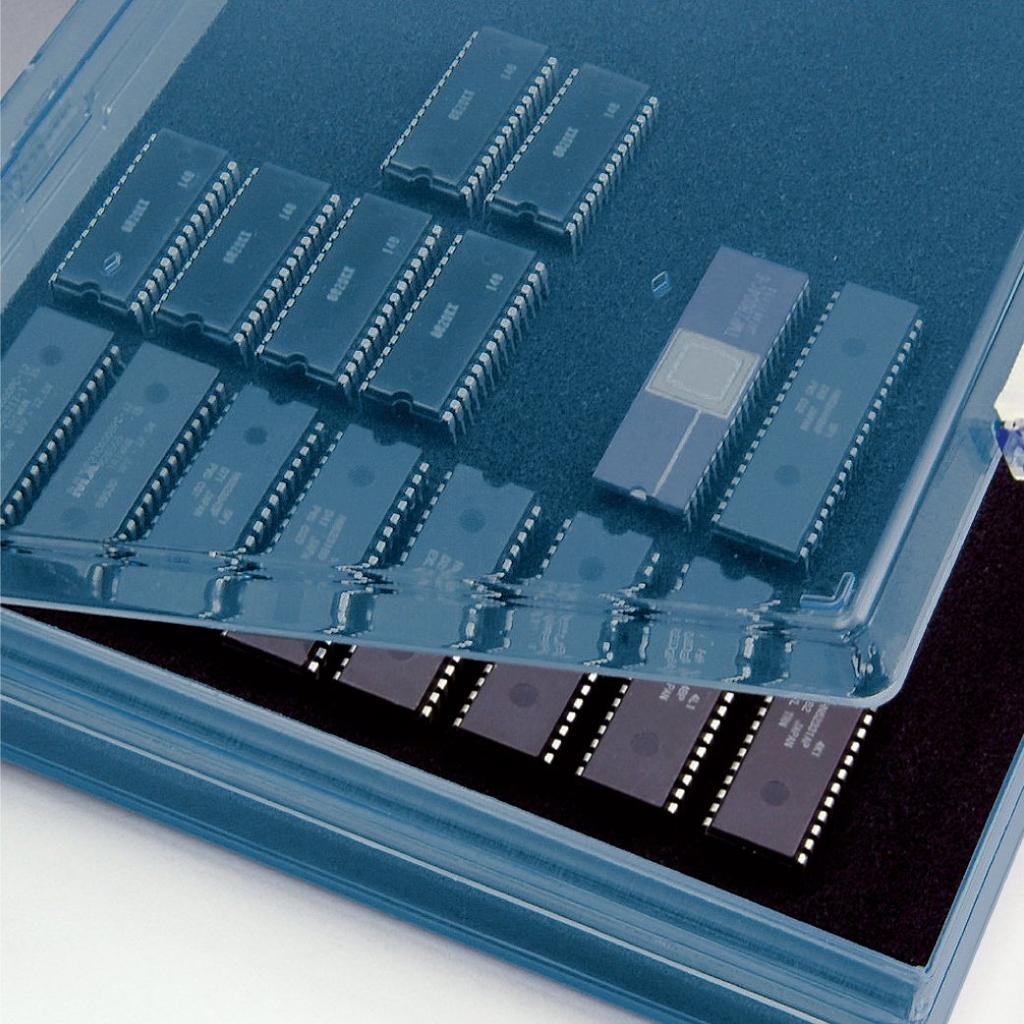 HOZAN ESD Parts Case, Anti-Static, Conductive Urethane Finish, Parts Storage Box, B-17, Allows You to Check Contents with the Lid Closed