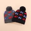 Unisex Cartoon Bagger Woll Bommel Strickmütze für Kinder - Warm für Herbst Winter