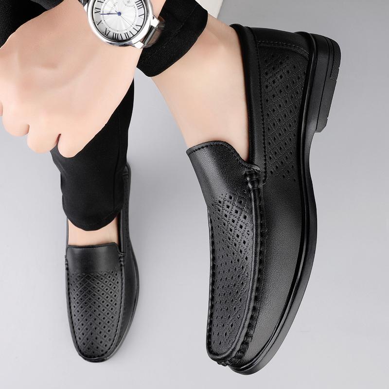 Men Slip On Loafers Soft Upper Flexible Non Slip Sole For Office Walking Travel Business Daily Casual Comfortable Wear Lightweight
