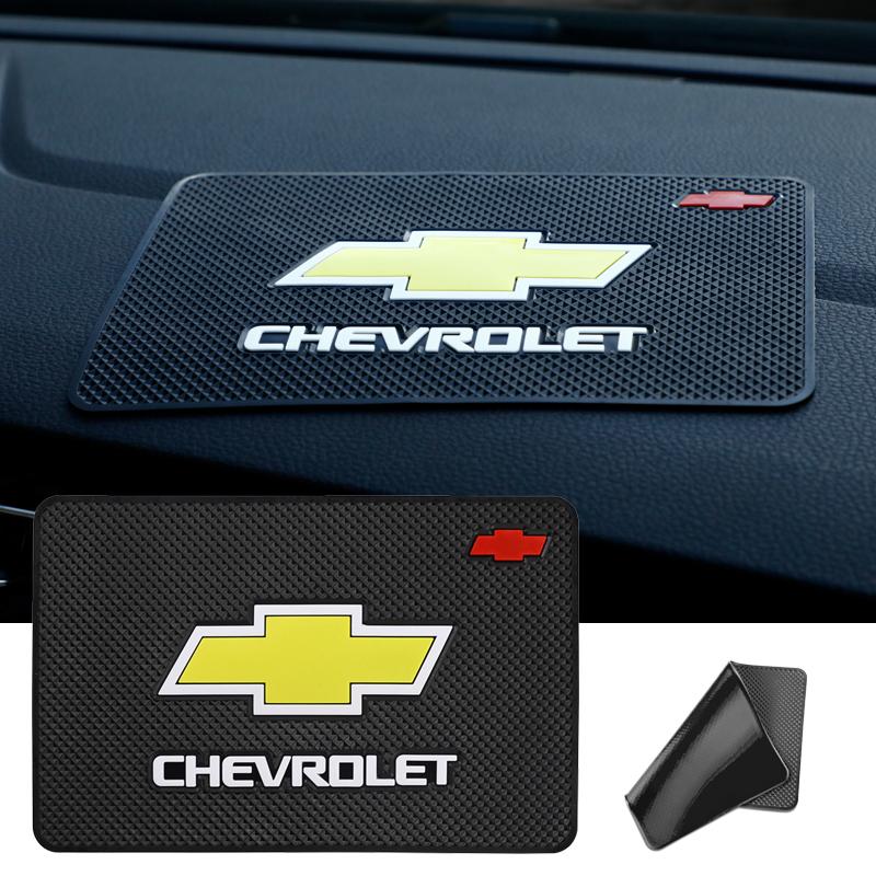 1Pcs PVC Car Dashboard Anti Slip Mat Silicone Pad For Chevrolet Bolt Spark Tahoe Z71 Aveo Impala Lacetti Malibu Sail SS Cruze