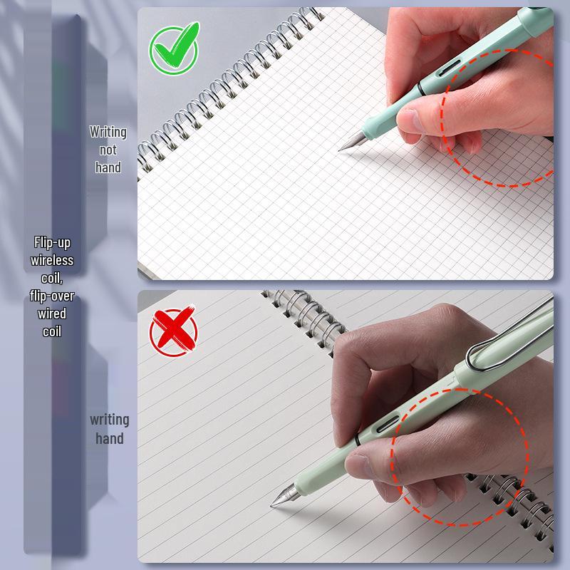 A4 kroužkový zápisník s překlápěcími listy - Linkovaný, Čtverečkovaný, Prázdný - Ideální pro studenty