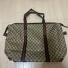Used OLD GUCCI GG Boston Bag Sherry Line for travel