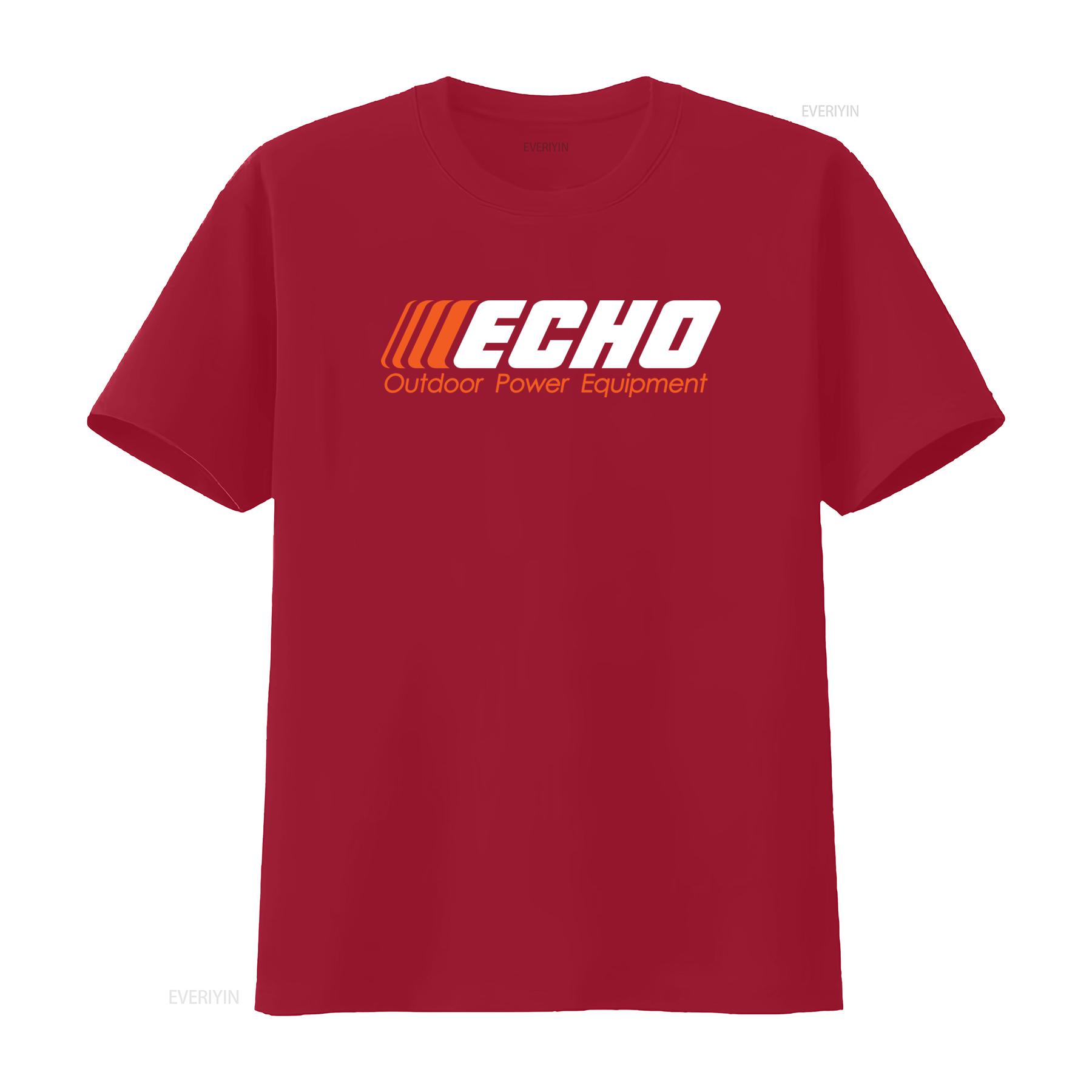 ECHO Outdoor Power Equipment Mens Grey T Shirt Size S 5XL vintage Washed Versatile Stylish Breathable homme Comfortable S