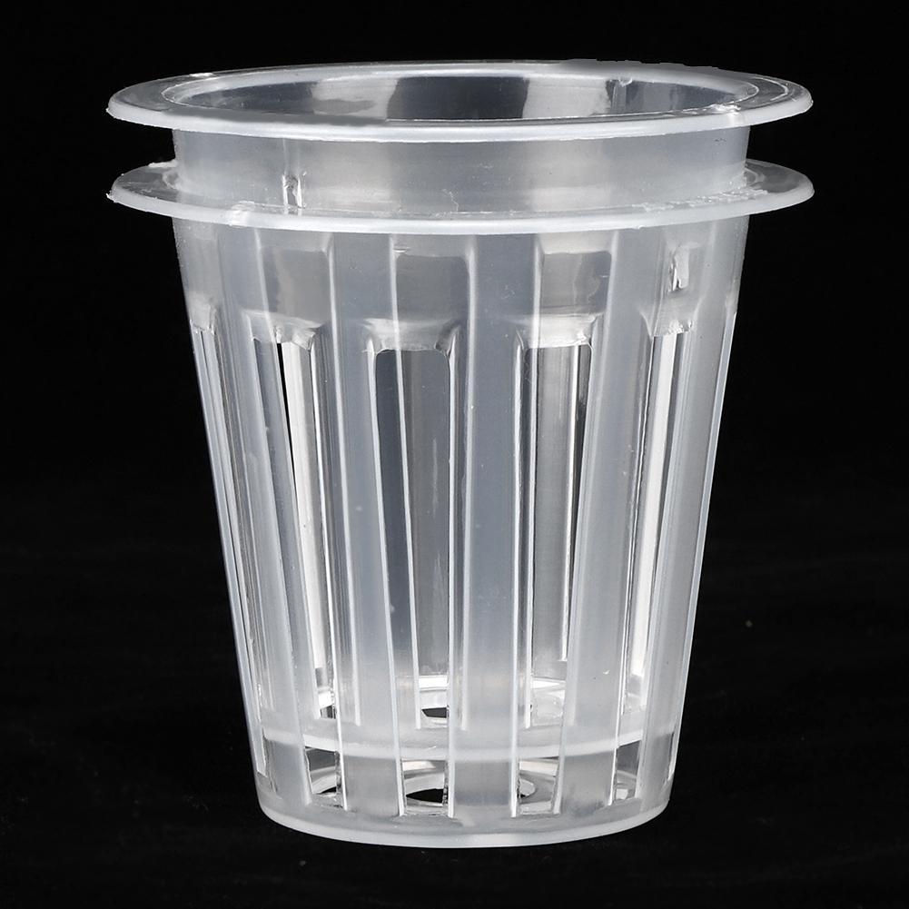 50Pcs Hydroponics Soilless Plant Flower Growing Basket Mesh Pot Net for Greenhouse