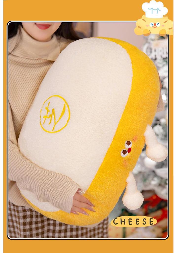 Adorable Mantou Shaped Plush Pillow - Soft Doll Cushion for Office & Home Decor