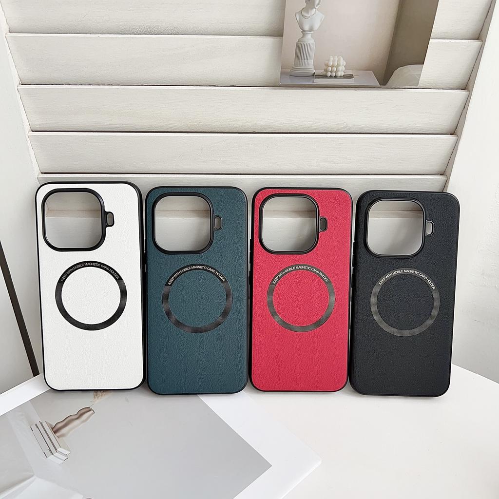 Case For Xiaomi 15T Pro 5G Luxury PU Leather For Magsafe Magnetic Wireless Charging Back Cover For Xiaomi 15TPro 5G Shell Bumper