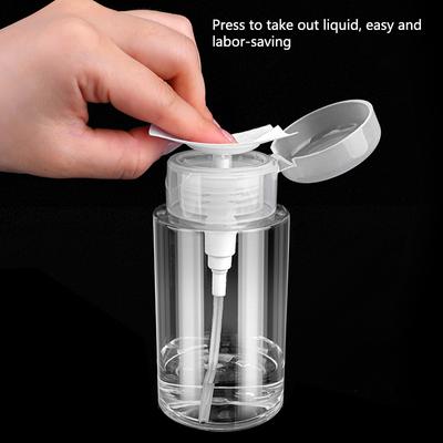 120/150/180Ml Tırnak Yeniden Doldurulabilir Şişeler Boş Pres Pompası Dağıtıcı Tırnak Sanatı Cilası Çıkarıcı Temizleyici Makyaj Şişesi Manikür Aracı