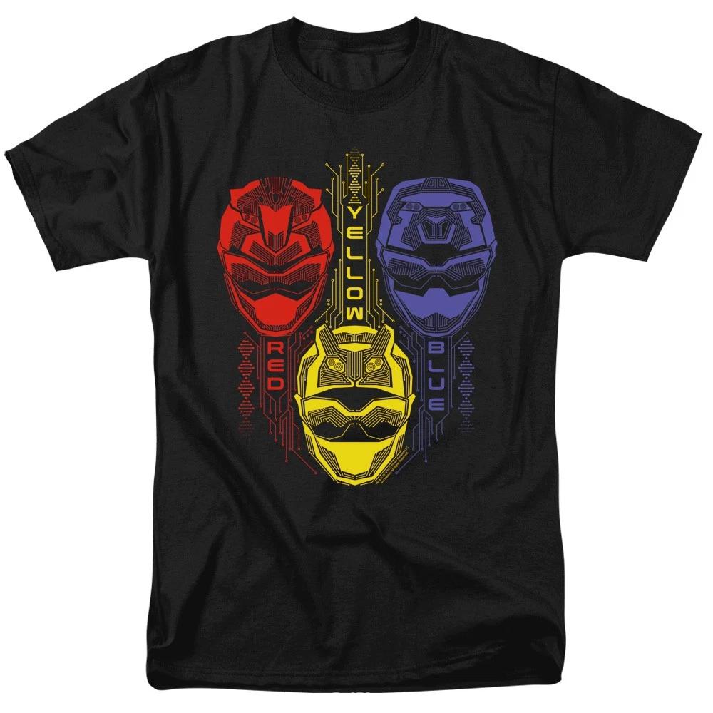 Power Rangers Red Yellow Blue Adult T-Shirt L