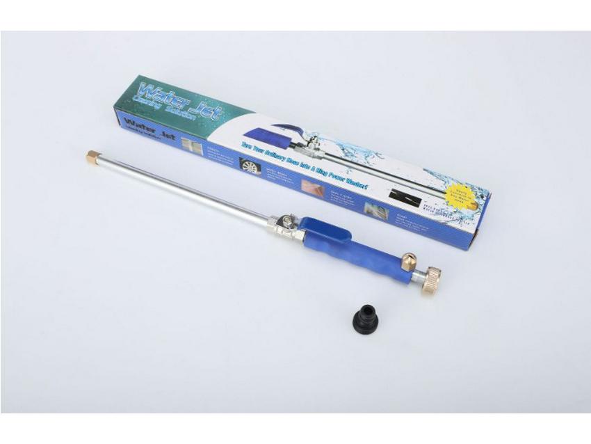 High-Pressure Car Wash Nozzle with Long Pole & Quick-Connect Brush for Strong Impact Fan-Shaped Spray