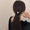 Big Pearl Large Intestine Hair Band, Simple Hair Tie, Girls' High School Elastic and Durable Rubber Band, Girls' Hair Bun