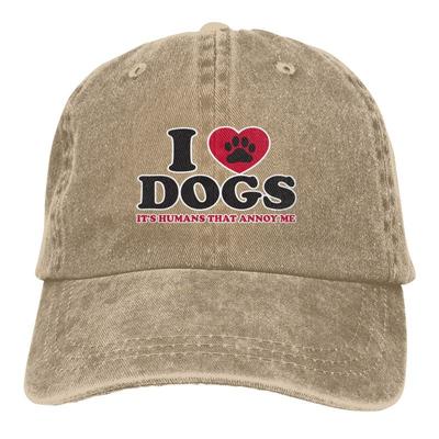 Amo a los Perros Gorra de Béisbol Trucker Unisex,Mamá Perro,Gorra Cowboy Ajustable Sombrero de Mezclilla para Mujeres y Unisex