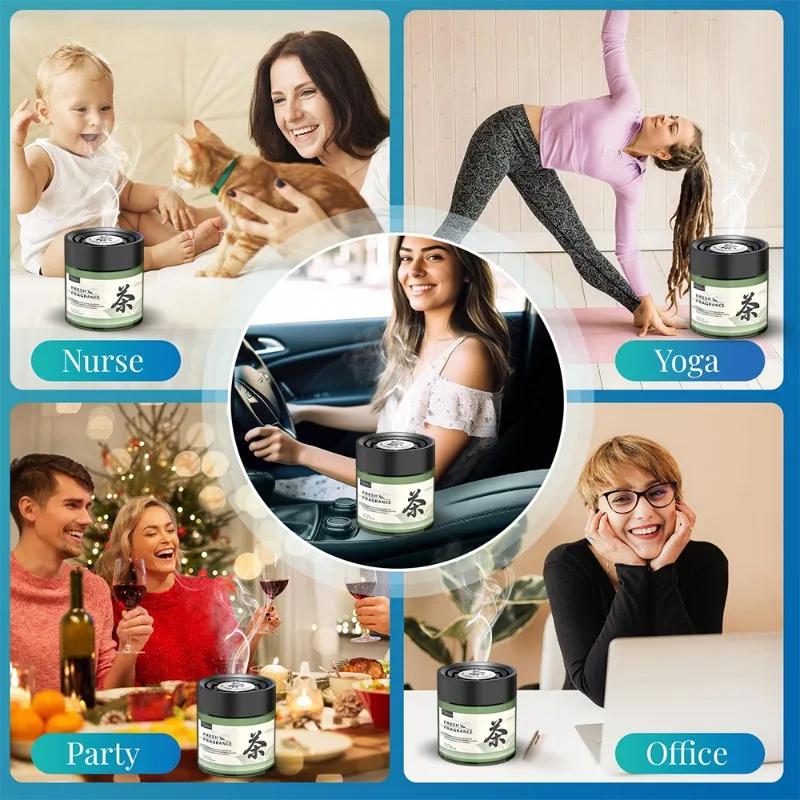 Auto Lufterfrischer Fest Orientalische Gardenie Jasmin Oolong Tee Duft Auto Innenraum Parfüm Diffusor Auto Deodorant Zubehör
