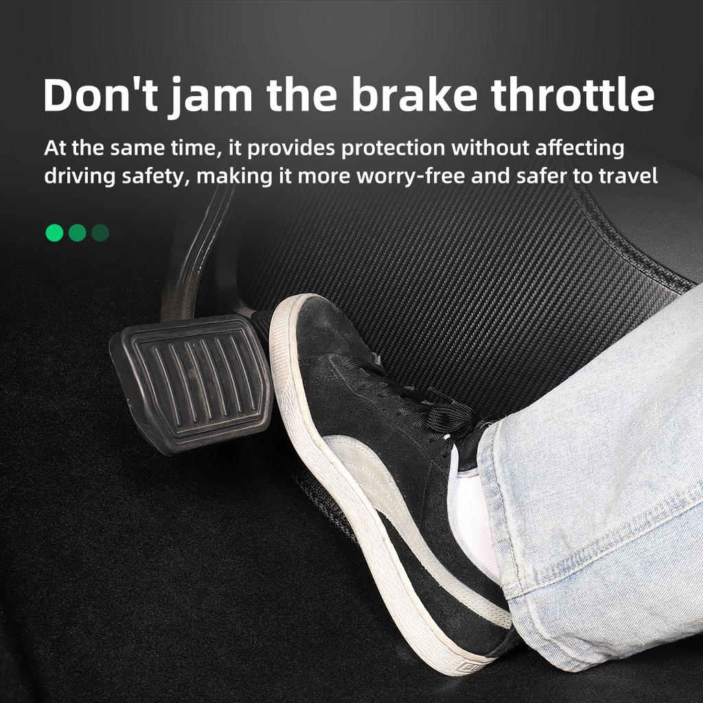 LUCKEASY for Tesla Model 3 Model Y Car Central Control Side Defense Kick Pad Protective Foot Pad Accessories Decoration Trim