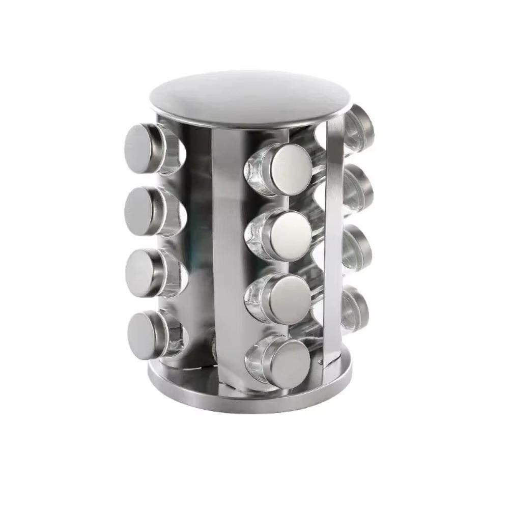 360 Rotating Rotating Spice Rack Food Grade Glass Seasoning Jar Set  Seasoning Storage