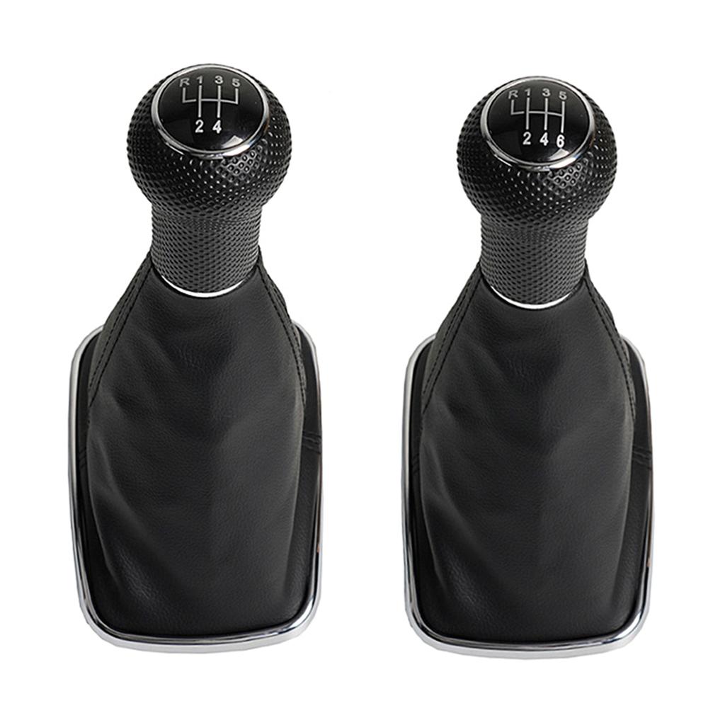 5/6 Speed Car Gear Shift Knob Boot Gearstick Gaiter Kit Manual Gear Shifter Boot Cover Replacement for VW Golf 4