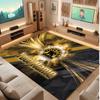 Boston Bruins Personalized Crystal Velvet Carpet, Customized Name Text Soft Anti‑Slip Rug for Living Room Bedroom