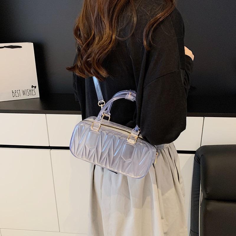 Niche Design Bag Women's New Summer Messenger Bag Casual Portable Jelly Rhombus Pillow Bag