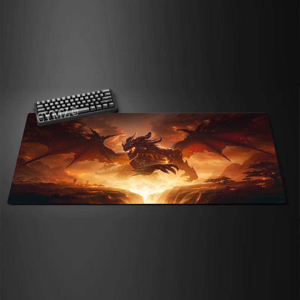 Fantasy giant demonic dragon Mouse Pad Desk mat Gaming mats rubber antislip Durable desk accessories Keyboard desktop pads rug