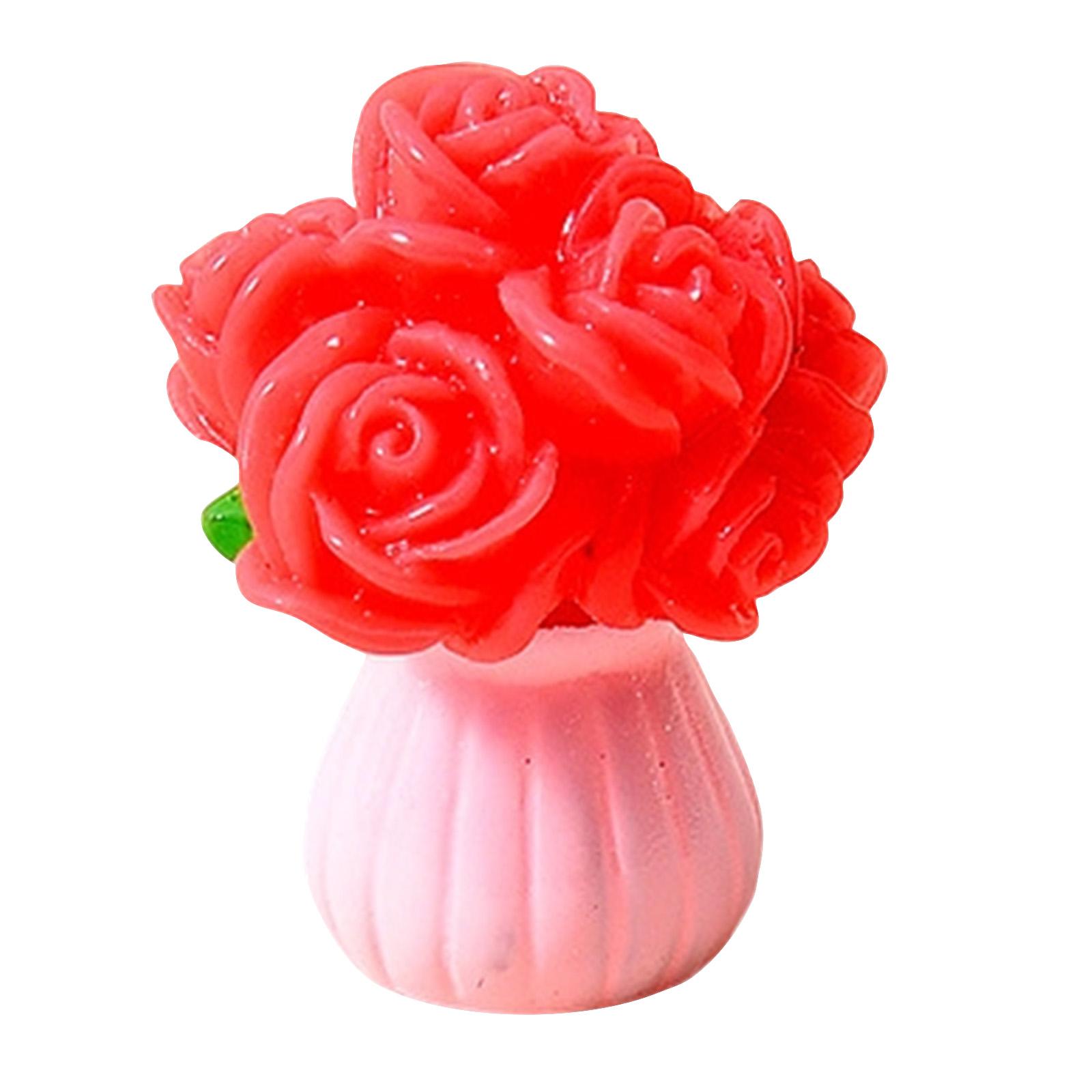 

Artificial Flower Pot Decorative Sculpture for Home Office Desk Ornament Realistic Plant Arrangement Art Piece one size білий