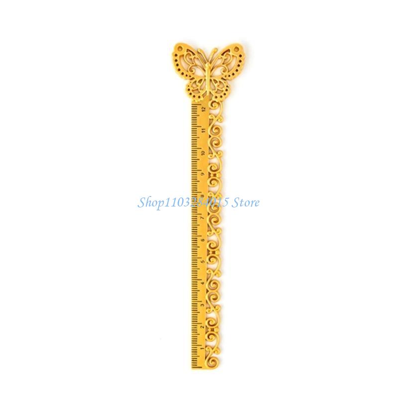 R6FF Bookmarks Ruler Delicate Design, Elegant Measuring Ruler Reading Bookmarks
