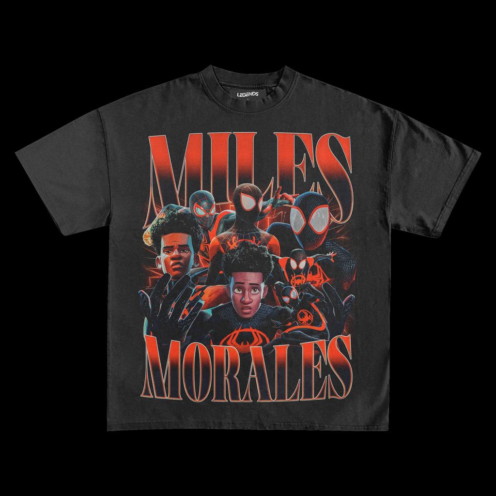 Miles Morales Spider-Man Movie Graphic T-shirt Women's Men's Oversized Streetwear Y2k Hip Hop Harajuku Short Sleeves High Quality Female Male Clothing