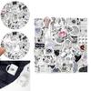 Premium Silver Sulfate Sticker 66 Pieces Of High-quality Pvc Waterproof Decals For Diy Guitar Phone Skateboard And Bicycle Adhesive And Stylish