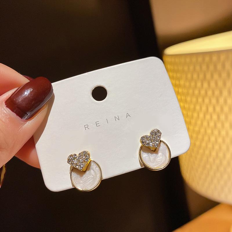 

Серьги-гвоздики в форме сердца для женщин, роскошные темпераментные ювелирные аксессуары для свадебной вечеринки, подарок подруге