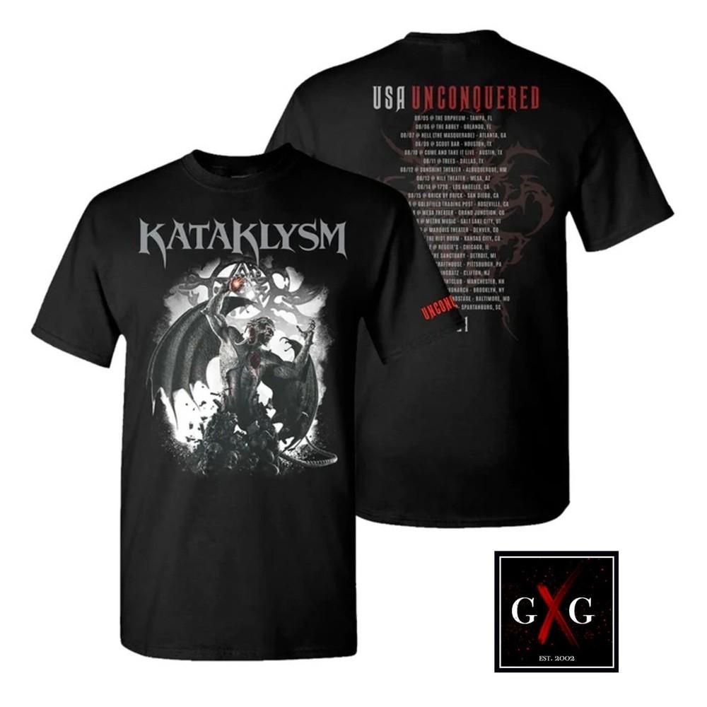 KATAKLYSM cd cvr UNCONQUERED USA TOUR Official SHIRT LG New sorcery epic shadows Unisex T-Shirt M