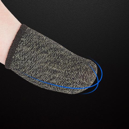 1Pair Finger Cots Non-Scratch Fiber Fiber Sweat Proof Mobile Game Finger Sleeves