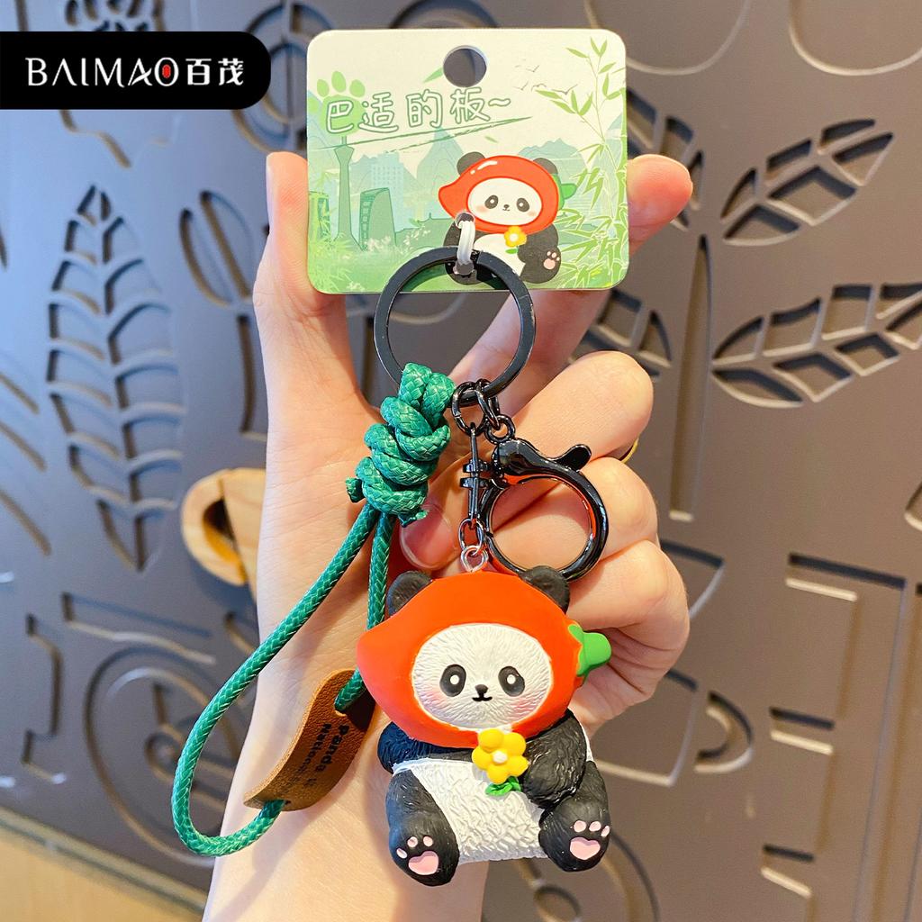 Originale Sichuan Wind Panda Serie Schlüsselanhänger weiblich niedliche Harzpuppe Schlüsselanhänger Schultaschenanhänger