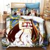 Anime SAO Yuuki Asuna Bedding Set,Duvet Cover Comforter Bed Set Quilt Cover Pillowcase,King Queen Twin Size Boys Girls Adults