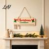 Reusable Wooden Countdown Calendar Christmas Advent Calendar Hanging Board with Candy Party Supplies Dates Festive Wall Decoration for Home Holiday