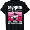 Best Drums For Girls Women Drummer Music Band Drum Musician T-Shirt